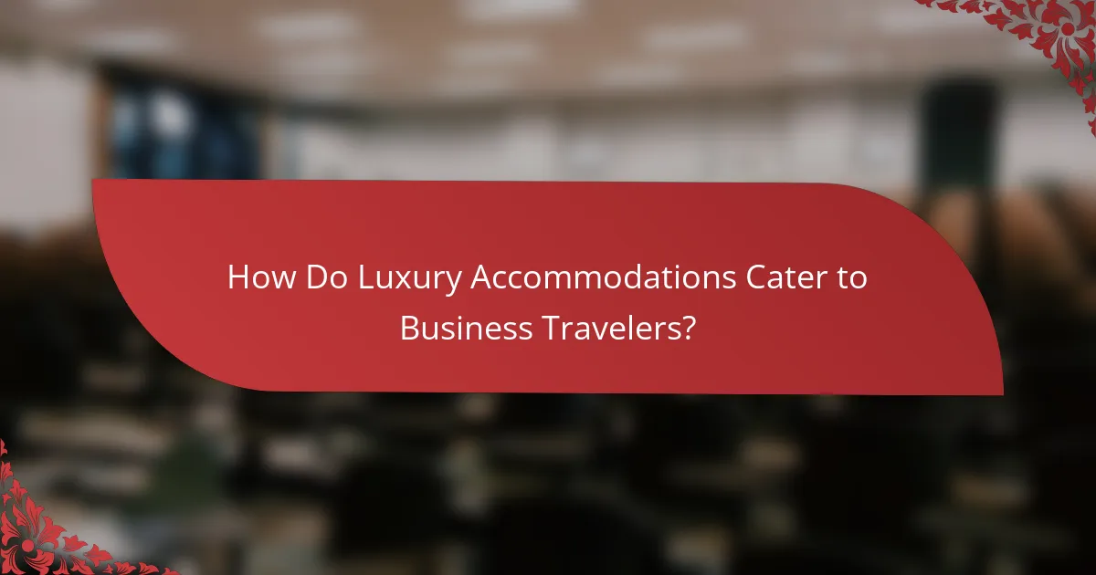 How Do Luxury Accommodations Cater to Business Travelers?