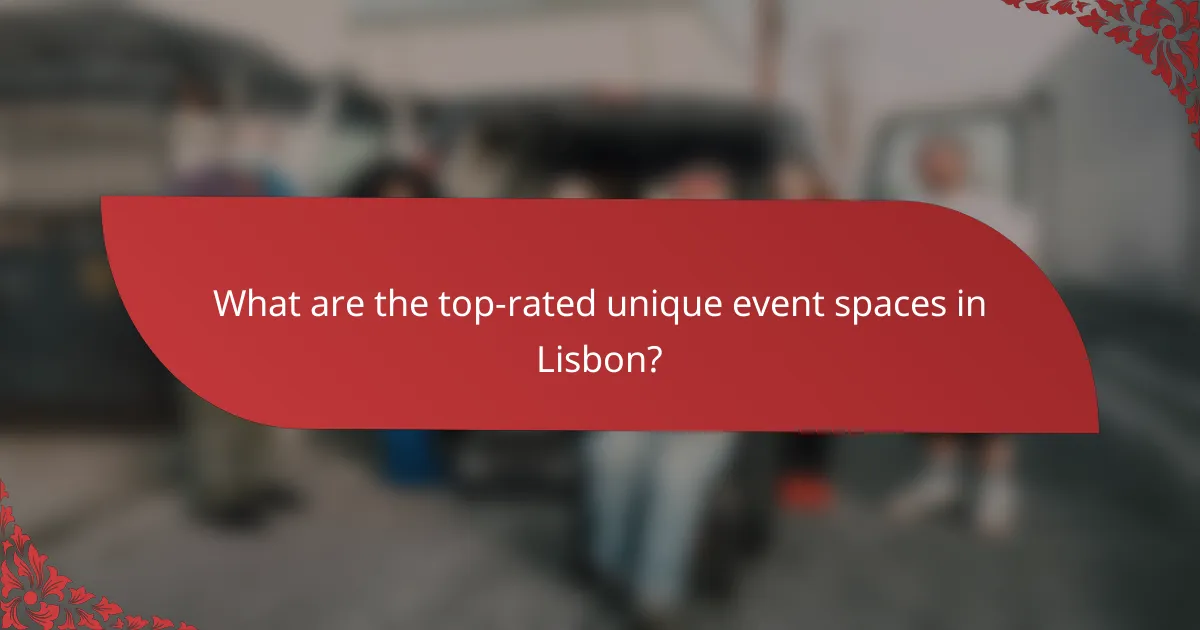 What are the top-rated unique event spaces in Lisbon?
